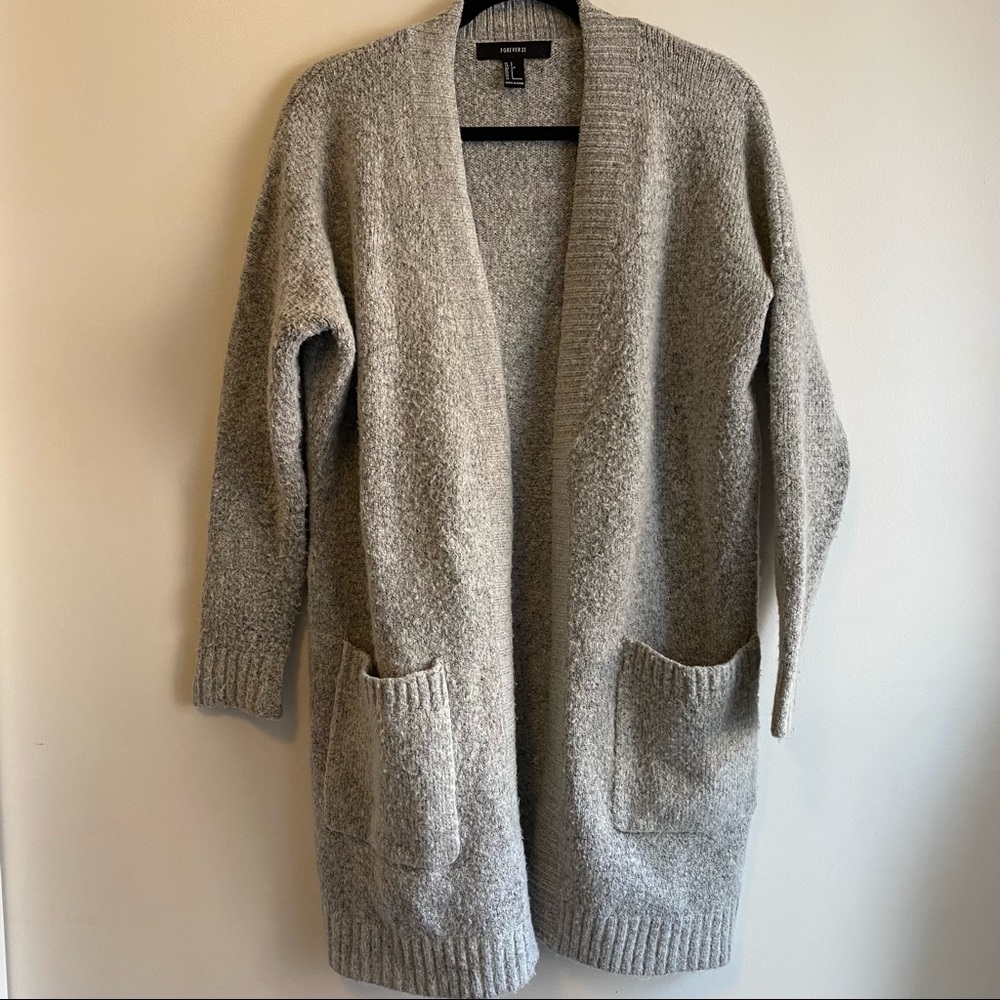 Forever21 Grey Knit Cardigan